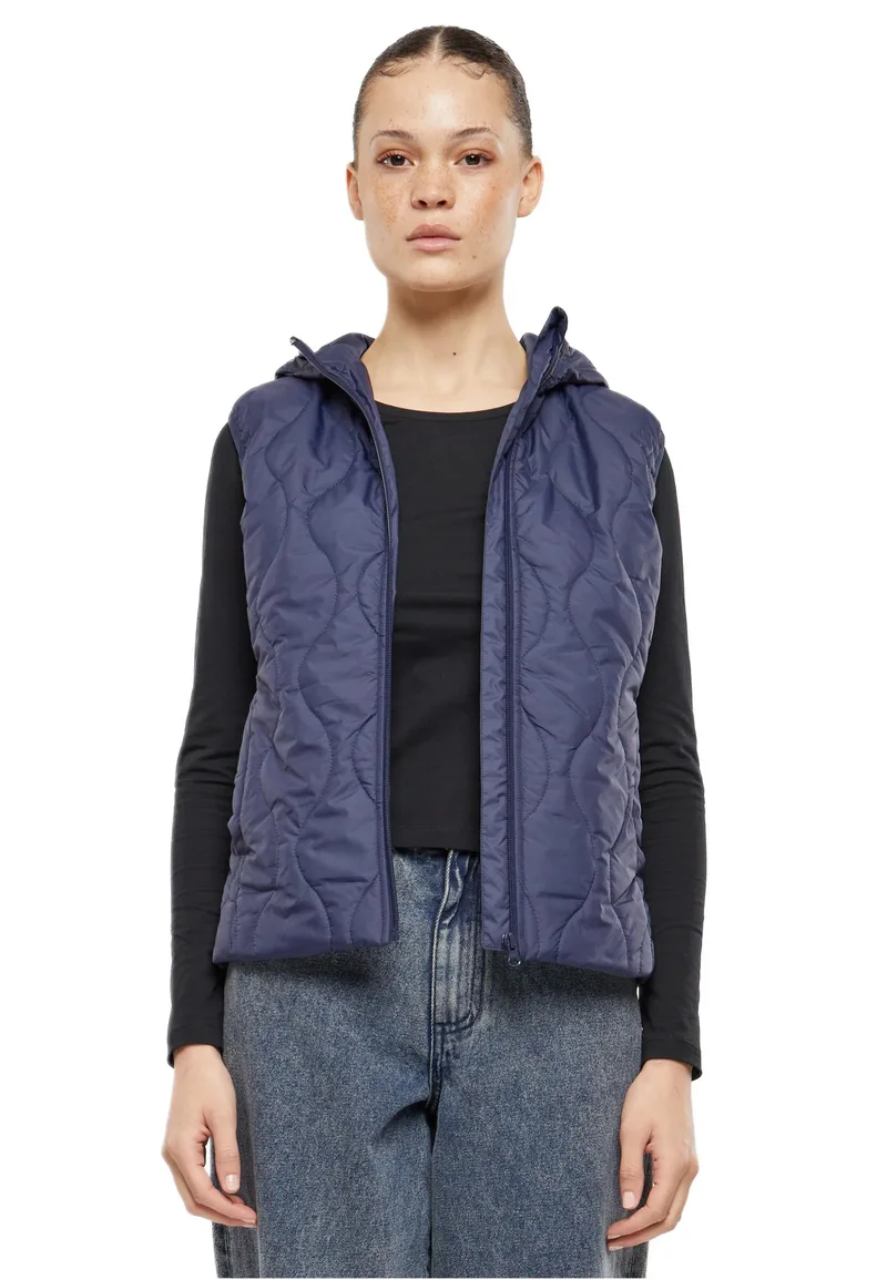 Ladies Super Light Puffer Vest Urban Classics TB7009-00155 Navy