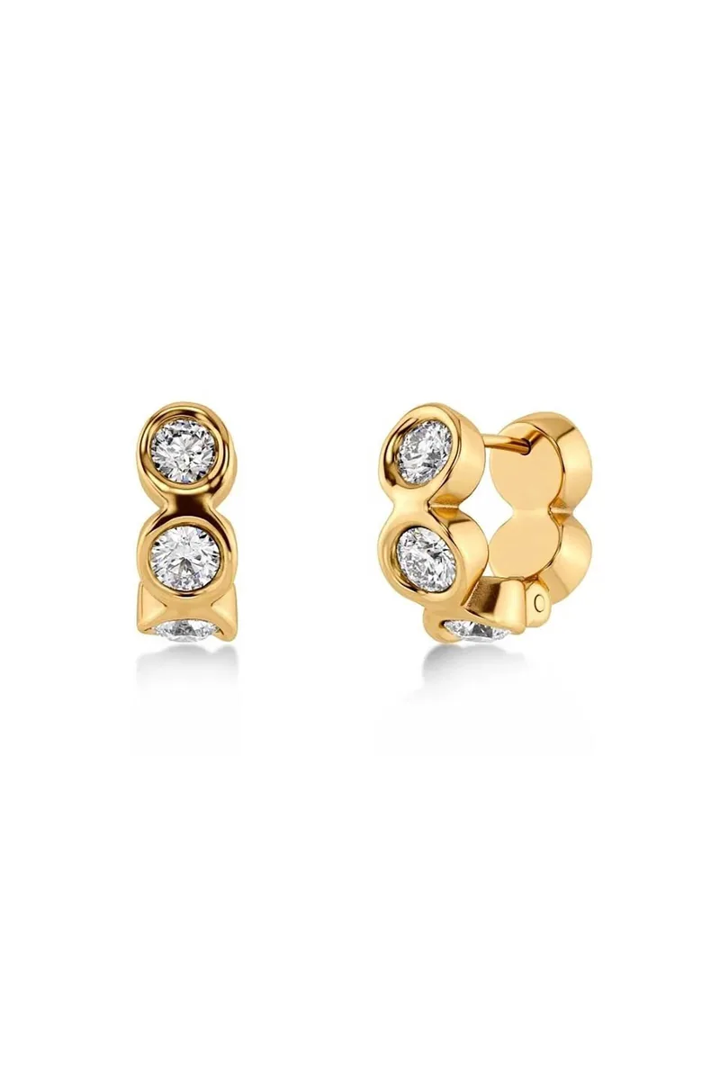 EDBLAD γυναικεία σκουλαρίκια "Ocean Gem Hoops Χρυσό" - 130312