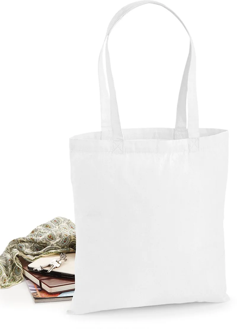 Βαμβακερή Τσάντα Shopping Bag Premium Tote W201 Westford Mill White