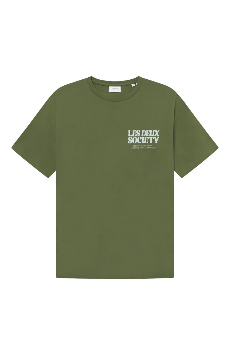 LES DEUX T-SHIRT SOCIETY LOGO ΠΡΑΣΙΝΟ