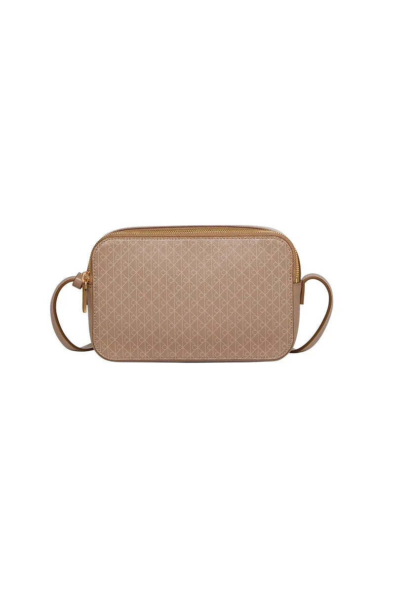 Calvin Klein Jeans γυναικεία τσάντα crossbody με all-over logo print - LV04F3268G Μπεζ