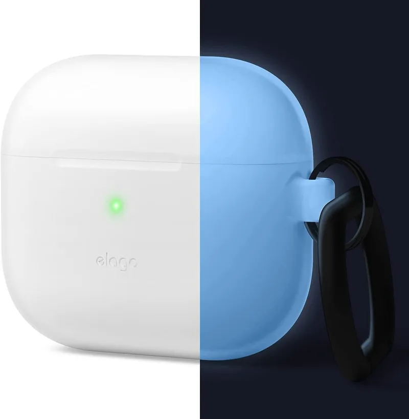Elago Hang Case - Θήκη Σιλικόνης για AirPods 3rd Gen - Nightglow Blue (EAP3HG-HANG-LUBL)