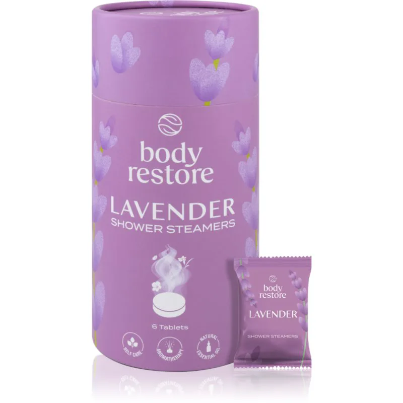 Body Restore Lavender Shower Steamers ταμπλέτες ντους με άρωμα λεβάντας 6 τμχ