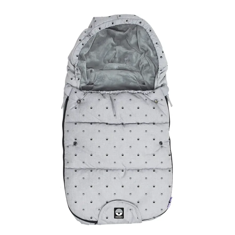 Ποδόσακος Καροτσιού (98x50) Dooky Crown DK-126947 Light Grey