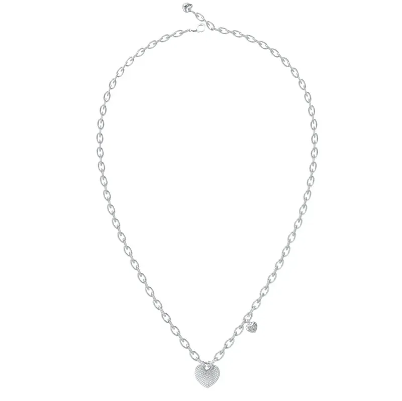 Ατσάλινο κολιέ με πετράτη καρδιά Guess Stainless Steel JUBN05212JWRHT/U JUBN05212JWRHT/U Ατσάλι