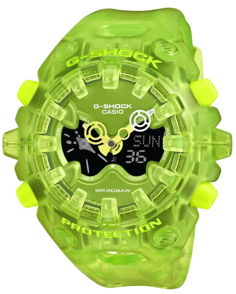 CASIO G-Shock The Over Size Chronograph - GA-V01SKE-3AER, Neon Green case with Neon Green Rubber Strap