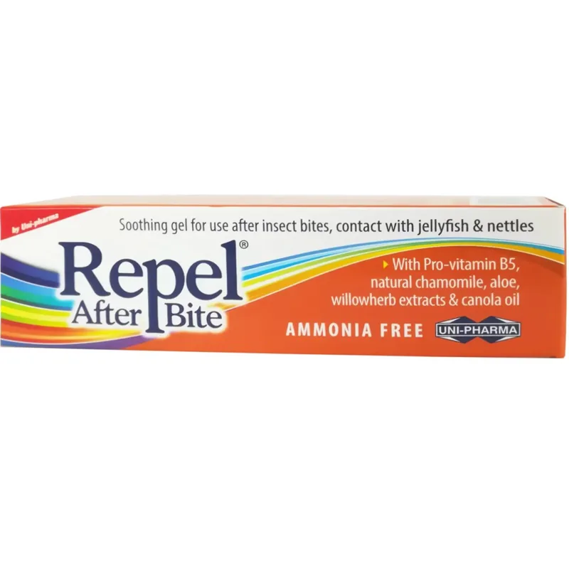 Uni-Pharma Repel After Bite Gel Καταπραϋντικό Gel για την Ανακούφιση από Τσιμπήματα 20ml