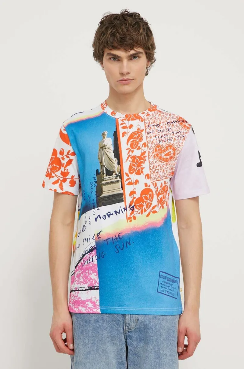 Desigual Βαμβακερό μπλουζάκι Desigual