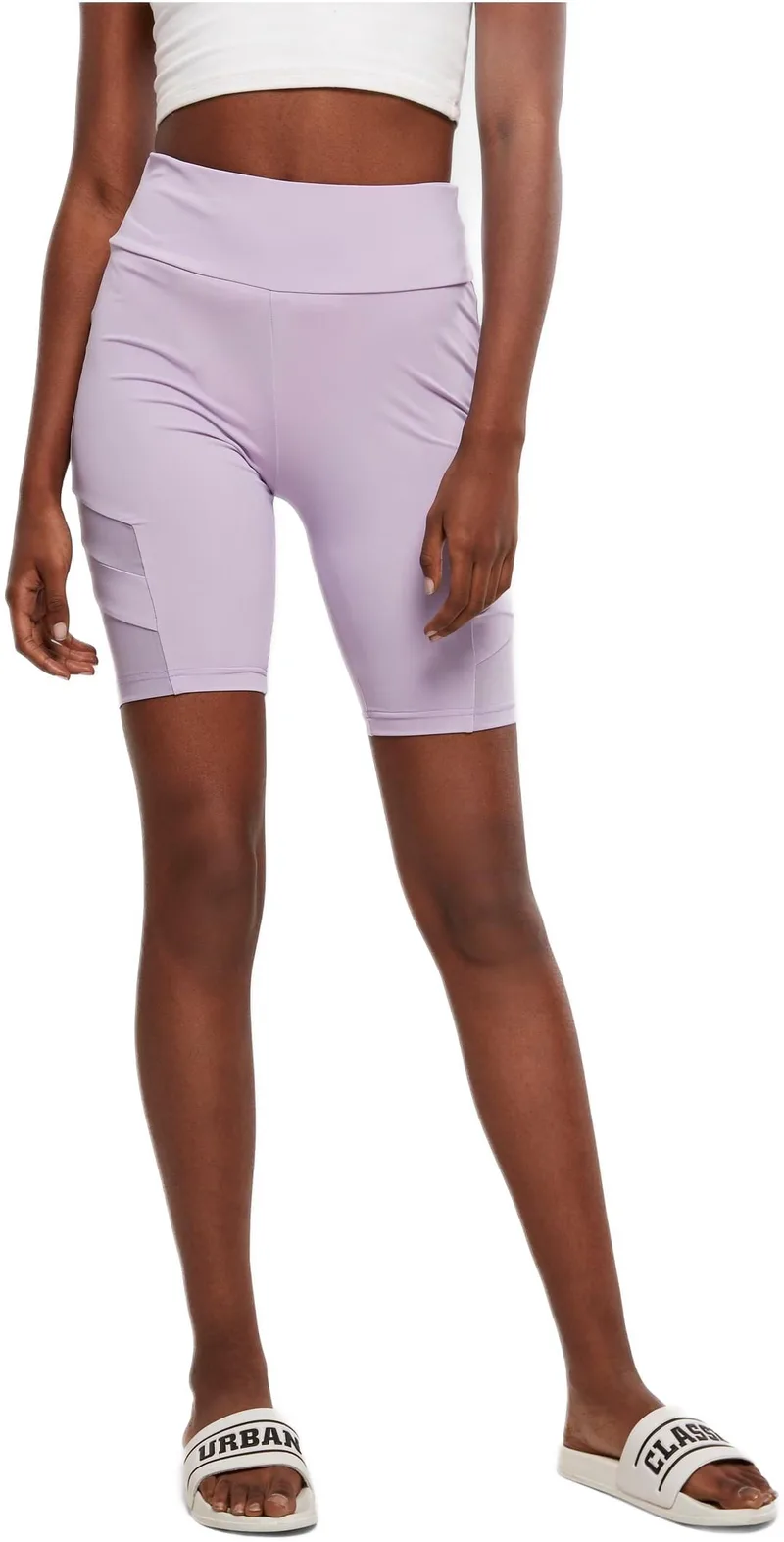 Γυναικείο Ποδηλατικό Σορτς Ψηλόμεσο Tech Mesh TB4354 Urban Classics Lilac