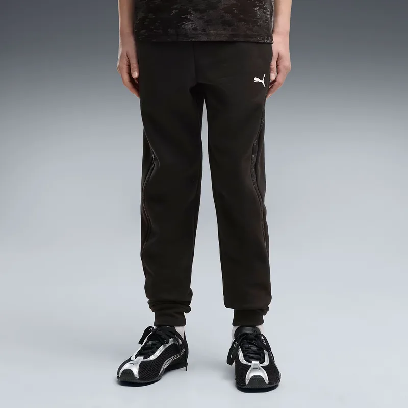 PUMA KIDS SPORT CAMO FLEECE SWEATPANTS ΜΑΥΡΟ