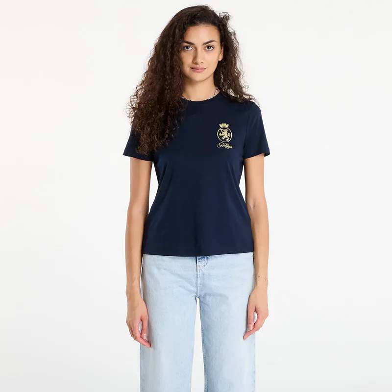 T-shirt Tommy Hilfiger TH Crest Embroidery Crew Neck T-Shirt Blue XS
