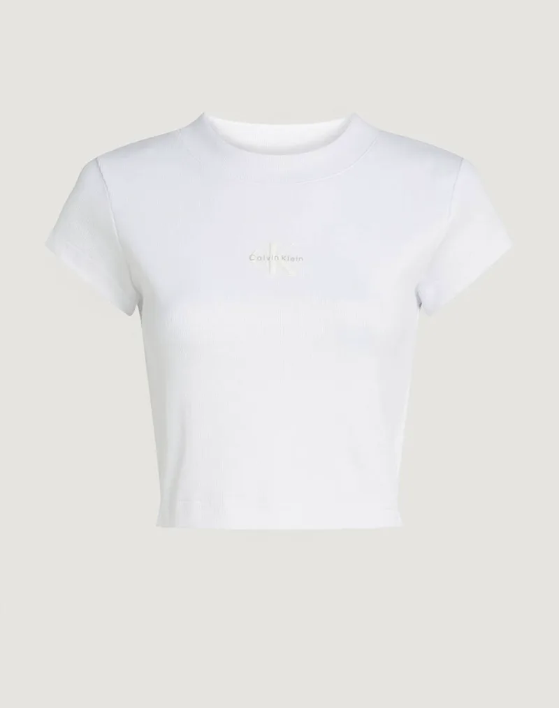 CALVIN KLEIN JEANS MONOGRAM BABY TEE LV047AB802-YAA White