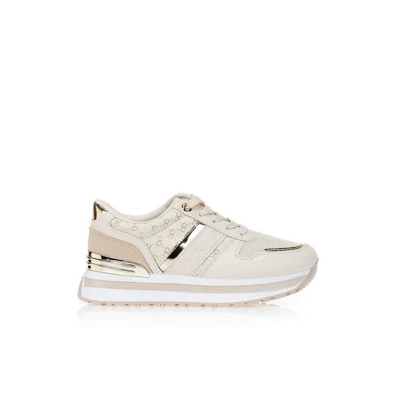 Sneakers με συνδιασμό υλικών ΜΠΕΖ
