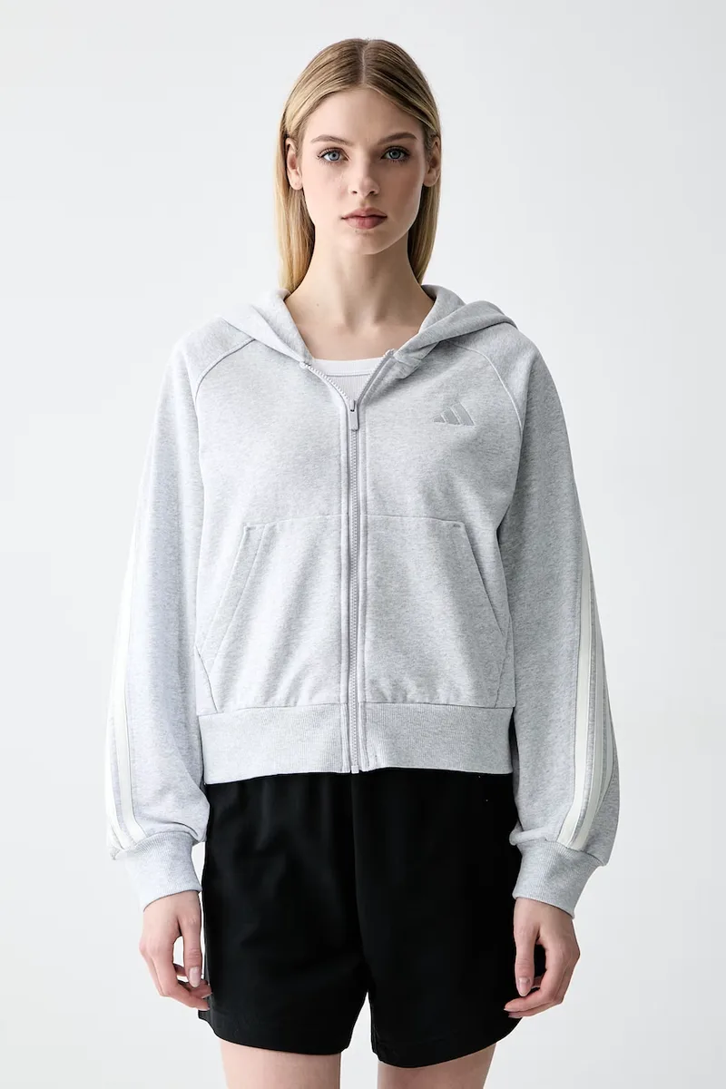 adidas Μπλούζα με κουκούλα και κουμπιά γυναικεία βαμβακερή