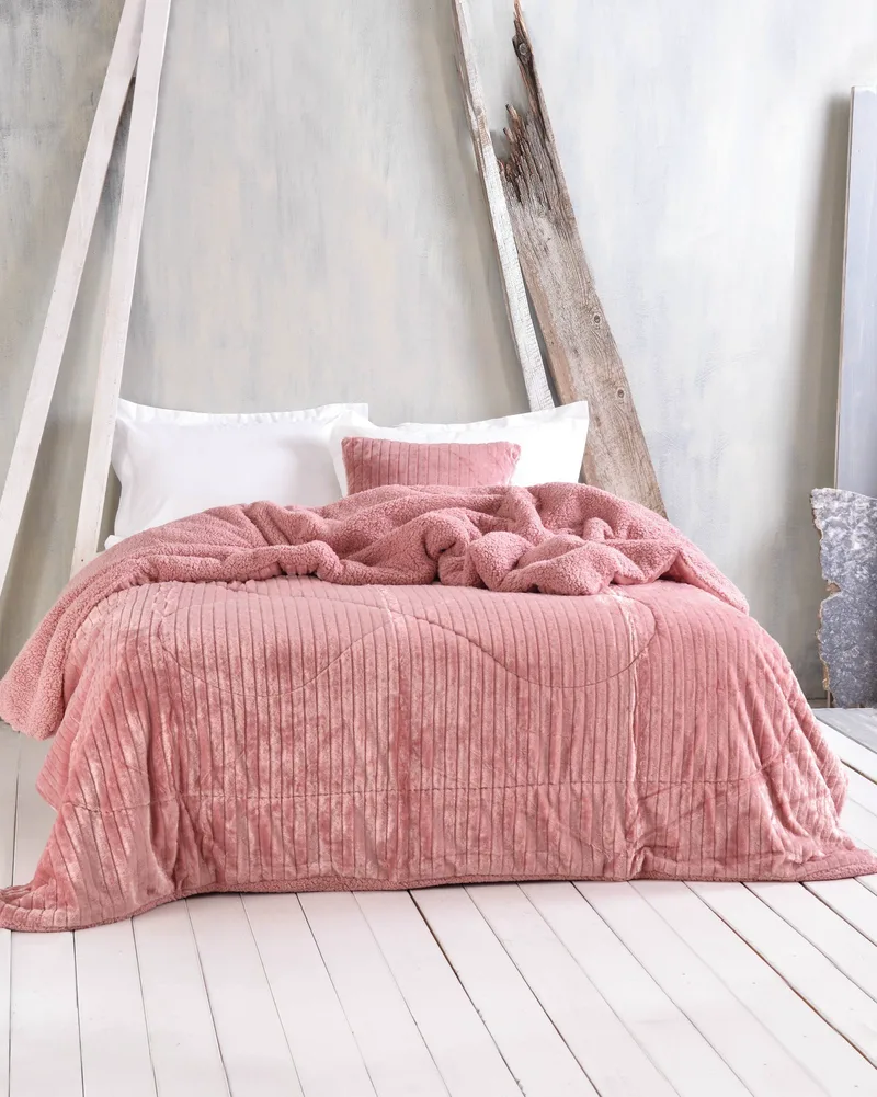 Κουβερτοπάπλωμα Υπέρδιπλο Rythmos Shabby Ροζ 220x240