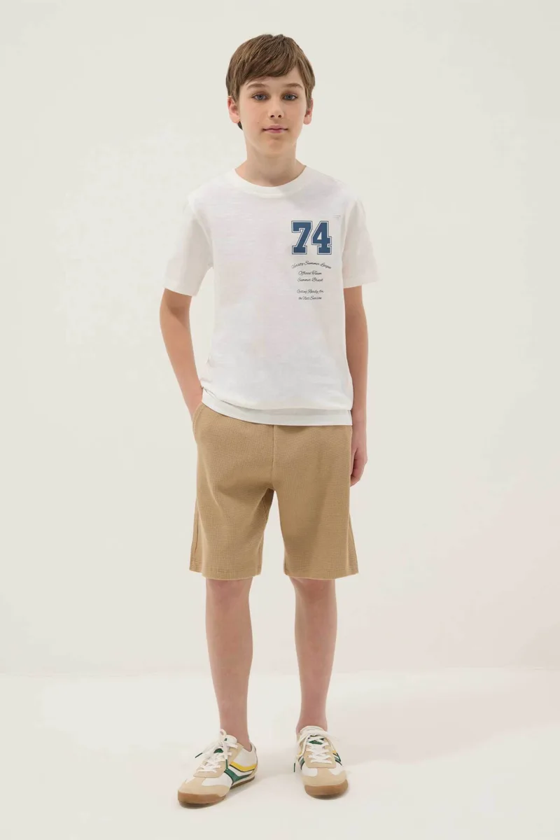 OVS παιδικό σετ με T-shirt και σορτς (2 τεμάχια) - 002585337 Λευκό