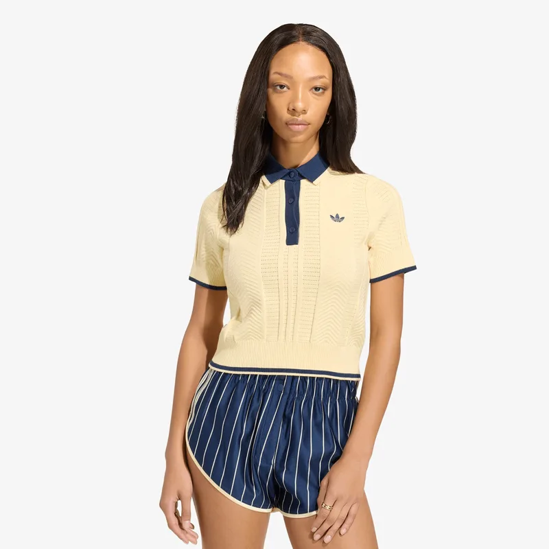 T-shirt adidas Cable Knit Cali Tee Polo Warm Vanilla S