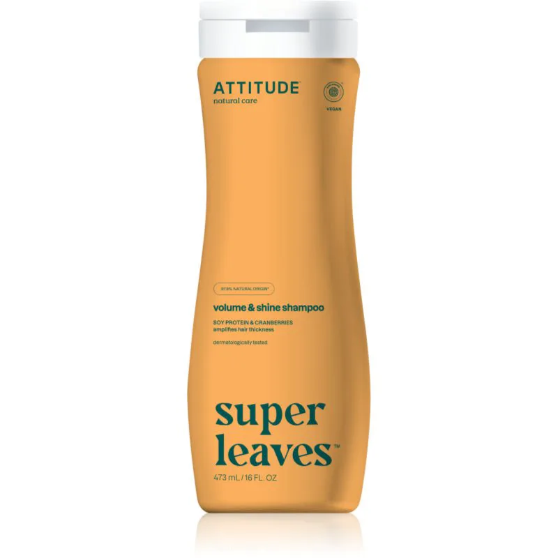 Attitude Super Leaves Volume & Shine φυσικό σαμπουάν με αποτοξινωτικό αποτέλεσμα 473 ml