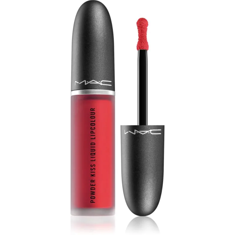 MAC Cosmetics Powder Kiss Liquid Lipcolour ματ υγρό κραγιόν απόχρωση Ruby Boo 5 ml