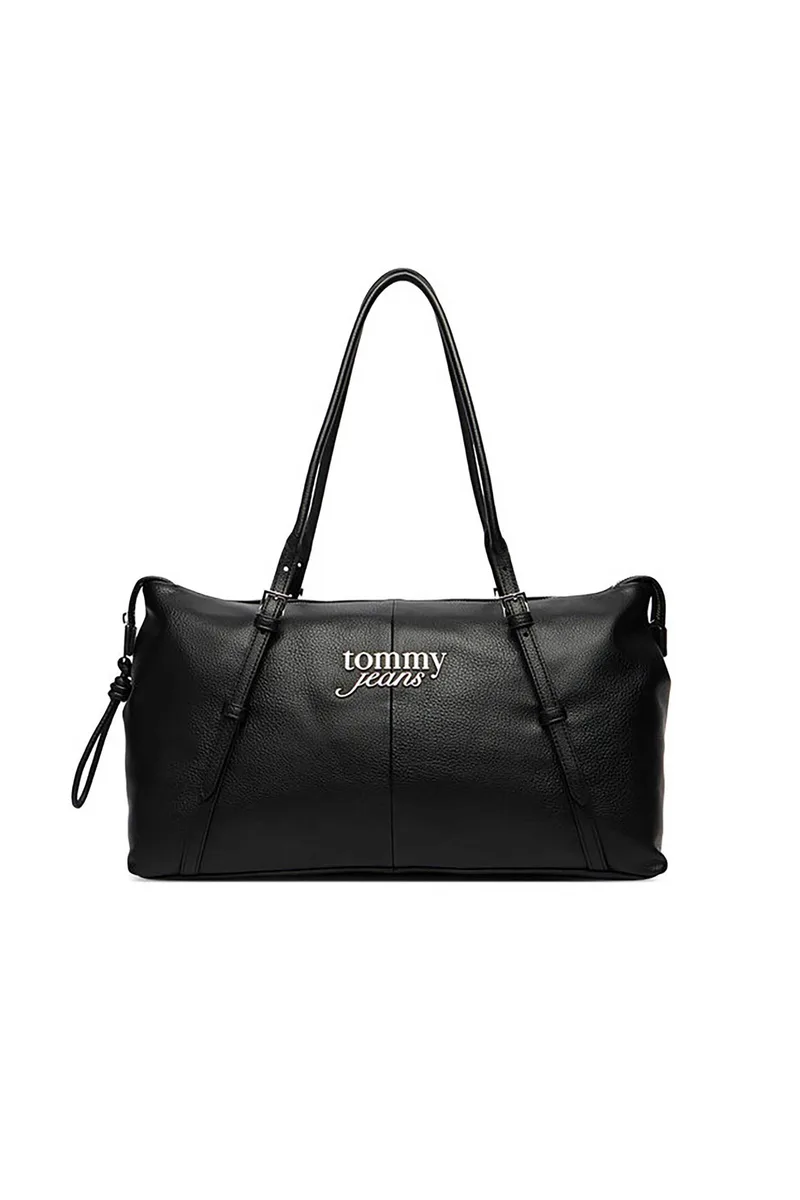 Tommy Hilfiger γυναικεία τσάντα ώμου με μεταλλικό λογότυπο "Tjw Bold" - AW0AW18472 Μαύρο
