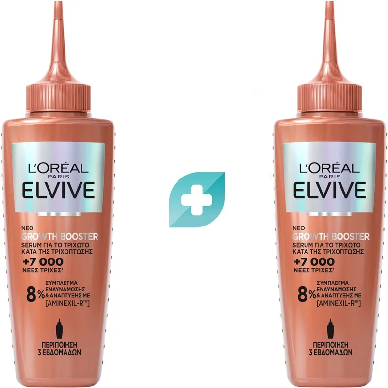 L'Oreal Paris Elvive Promo Growth Booster Serum Ορός για το Τριχωτό Κατά της Τριχόπτωσης 204ml (2x102ml)