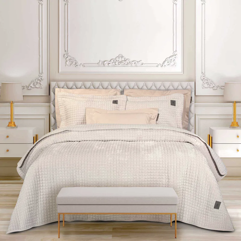 Κουβερλί Microfiber King 240x250εκ. Classic 4429 Ivory Greenwich Polo Club (Ύφασμα: Microfiber, Χρώμα: Ιβουάρ, Μέγεθος: King Size) - Greenwich Polo Club - 202000204429