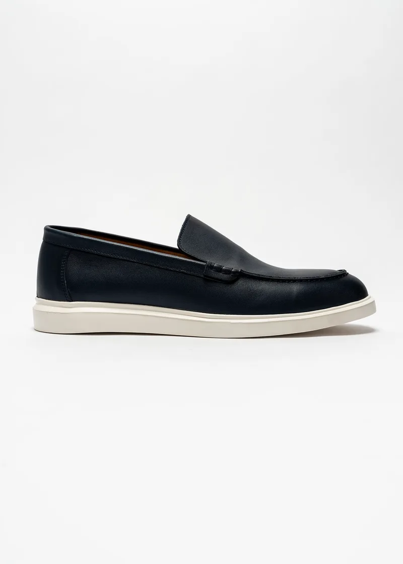 Alessandro Rossi Δερμάτινα Loafer της σειράς Model - AR51405 Navy