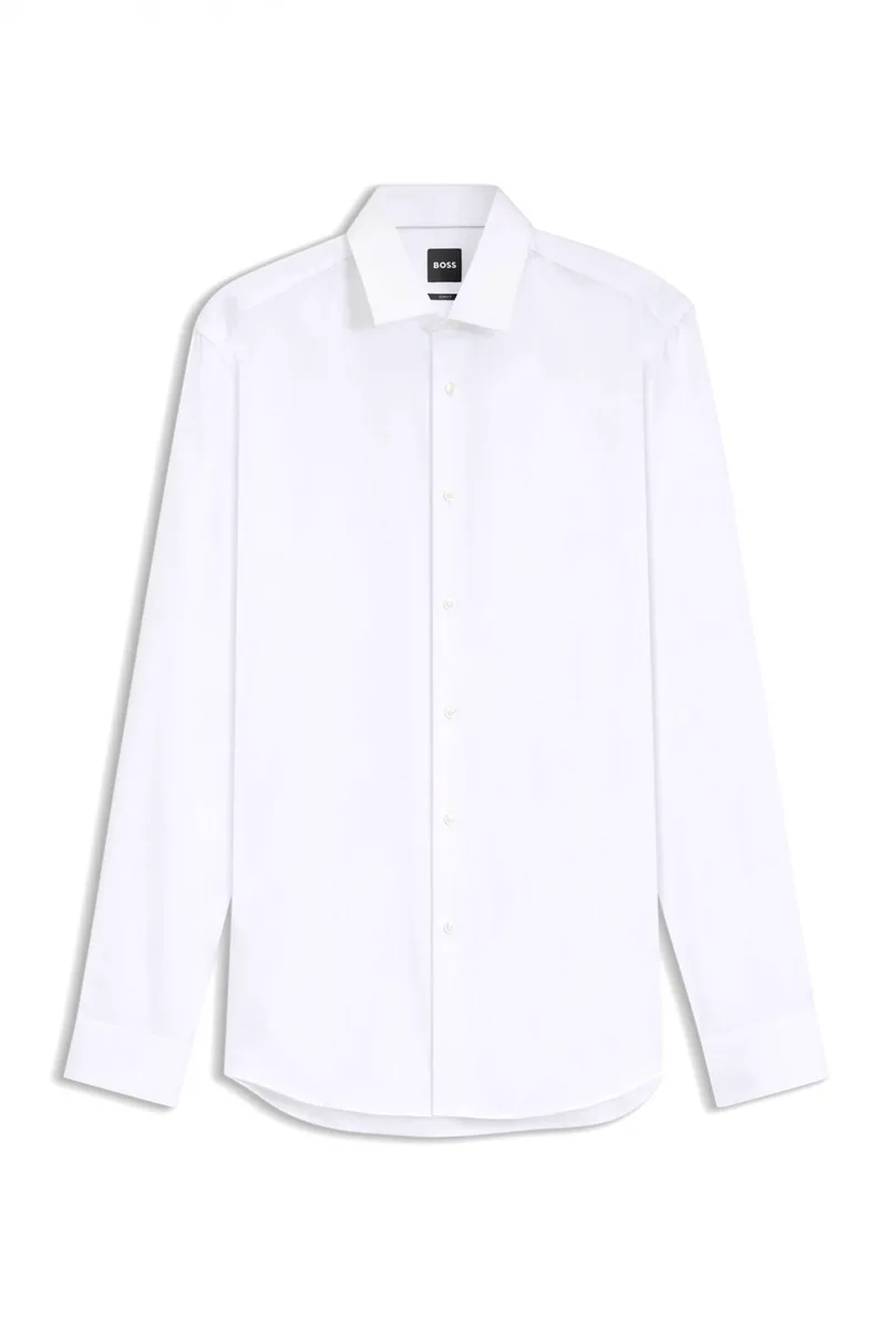 BOSS ΠΟΥΚΑΜΙΣΟ SLIM FIT H-HANK-S-K-C1-263 ΛΕΥΚΟ