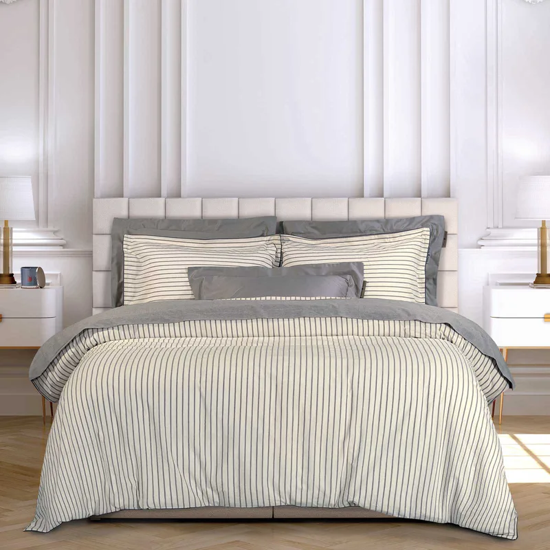 Σετ Σεντόνια Βαμβακερά King 250x270εκ. Essential 2296 Grey-White Greenwich Polo Club (Ύφασμα: Βαμβάκι 100%, Τύπος κατωσέντονου: Χωρίς Λάστιχο, Χρώμα: Λευκό, Μέγεθος: King Size) - Greenwich Polo Club - 202100302296