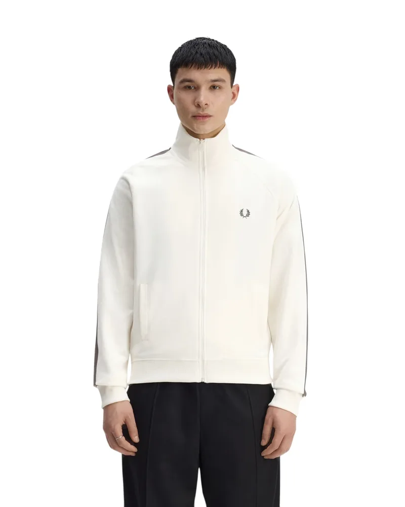 Fred Perry Ανδρική Ζακέτα Contrast Tape Track Jacket J5557-42A Εκρού