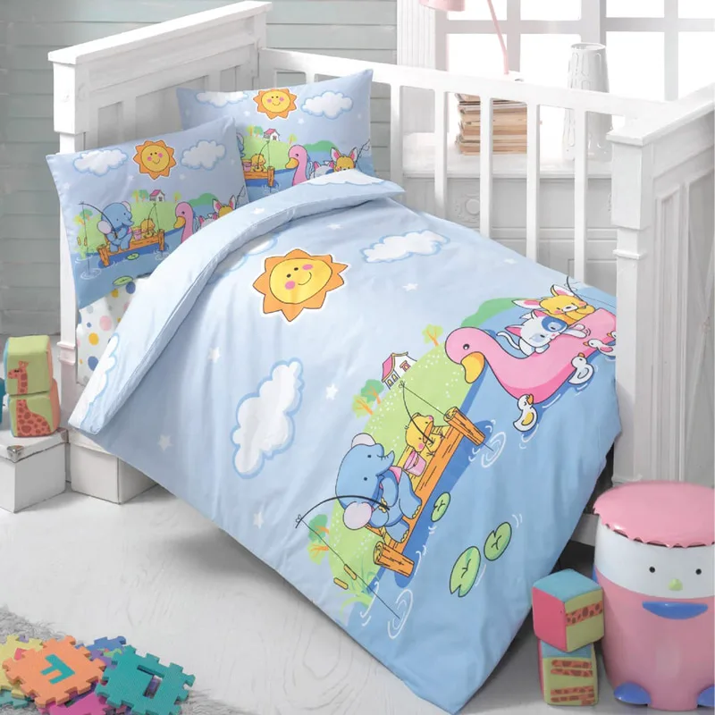 Σεντόνια Κούνιας Σετ Beauty Home 5610 Blue 100x150