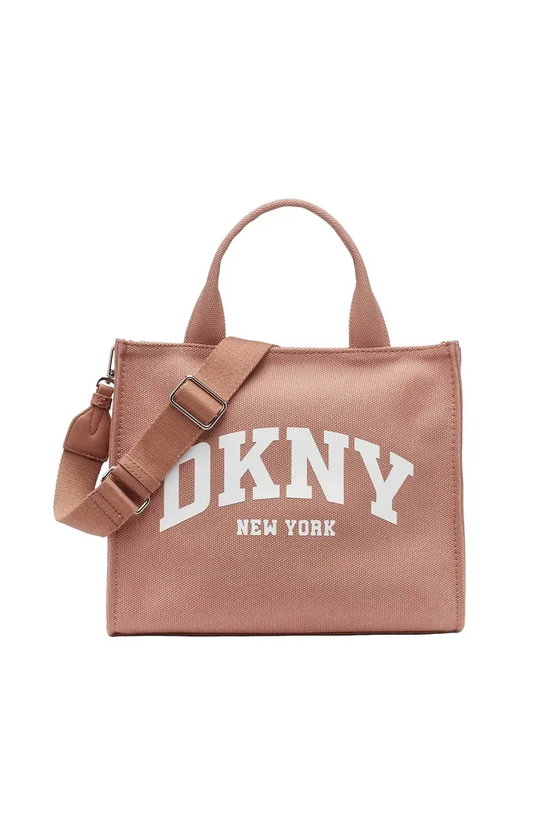 DKNY γυναικεία τσάντα χειρός με λογότυπο "Handlee" - R41AOR57 Καφέ Ανοιχτό