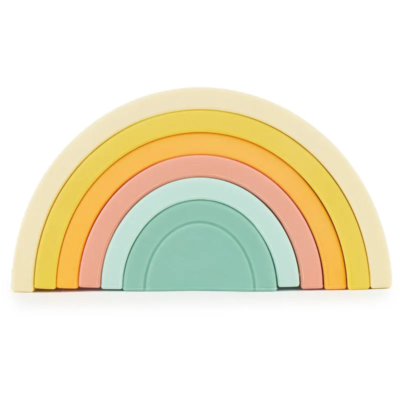 Bieco Silicone Rainbow ξύλινο παιχνίδι ουράνιο τόξο 12 m+ Tropical Vibes 6 τμχ