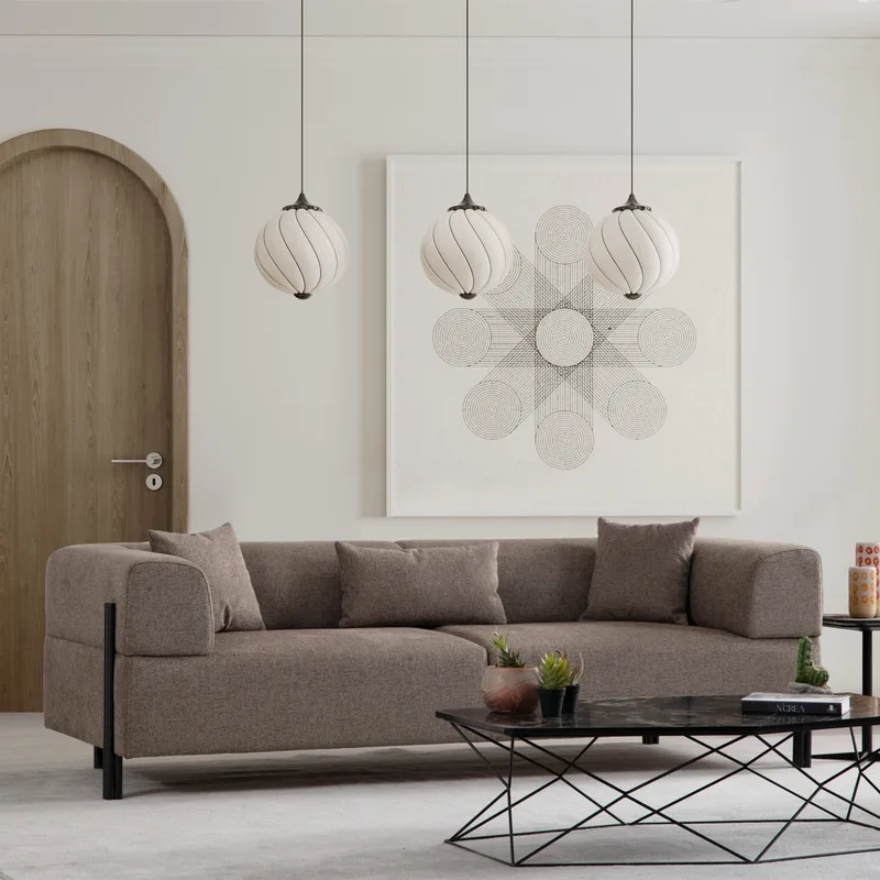 Τριθέσιος Καναπές Gio 3 Seater - Brown 560Are2367 (93x75x66)