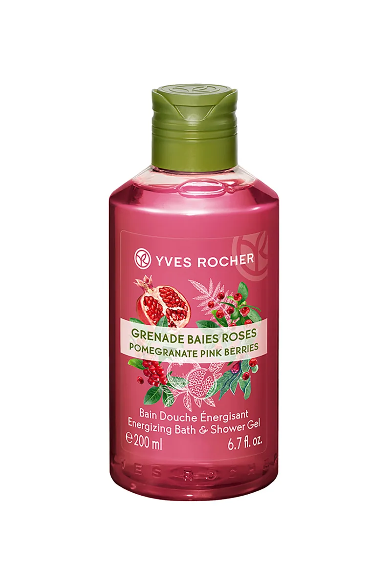 Yves Rocher Energizing Bath and Shower Gel Pomegranate Ροζ Berries - 07289