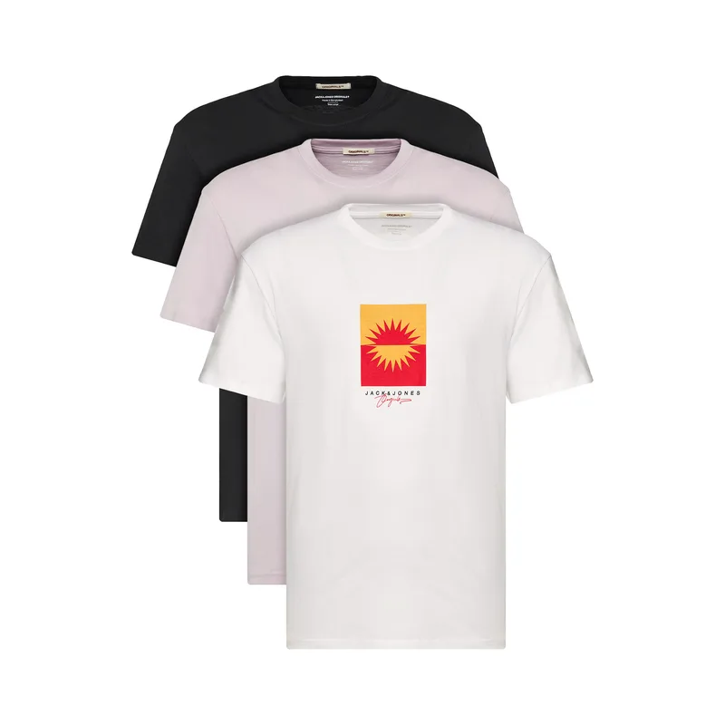 Jack & Jones Σετ t-shirts Marbella 12263098 Έγχρωμο Relaxed Fit
