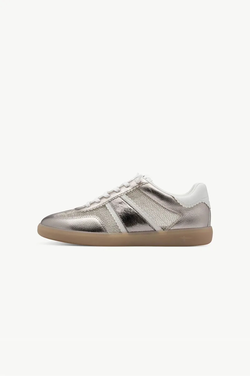 Tamaris γυναικεία sneakers με contrast λεπτομέρειες - 1-23639-46 Ασημί