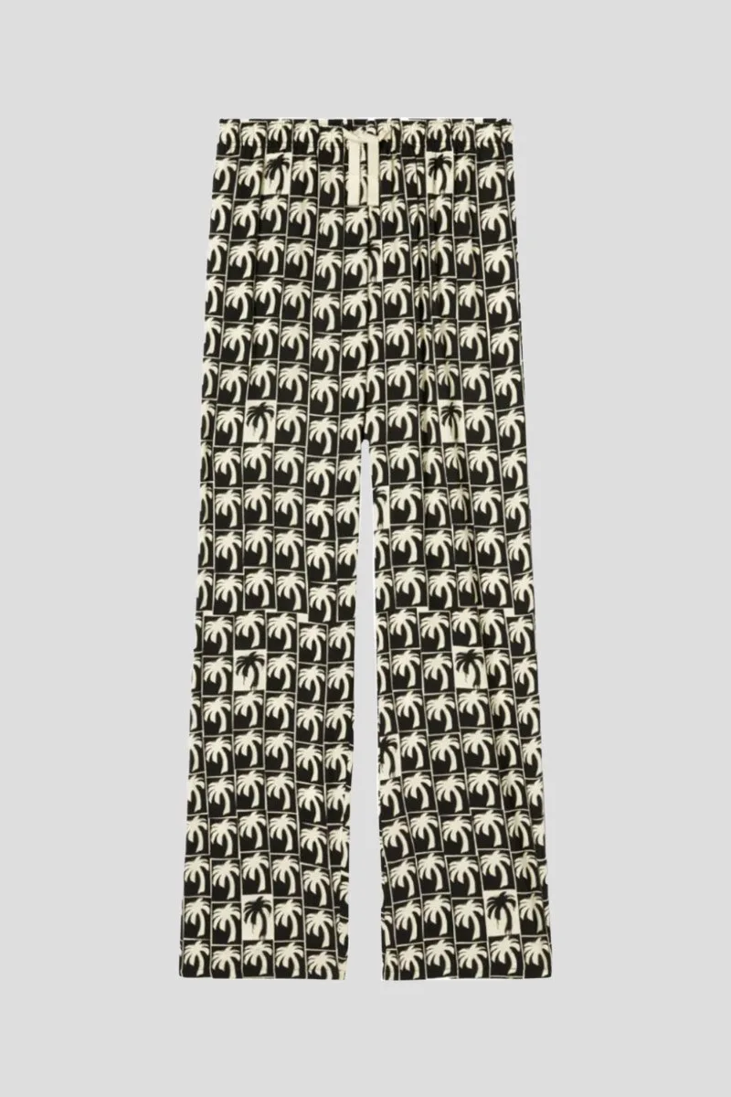 PALM ANGELS Ανδρικό Μαύρο Dripping Palms Vacations Pants