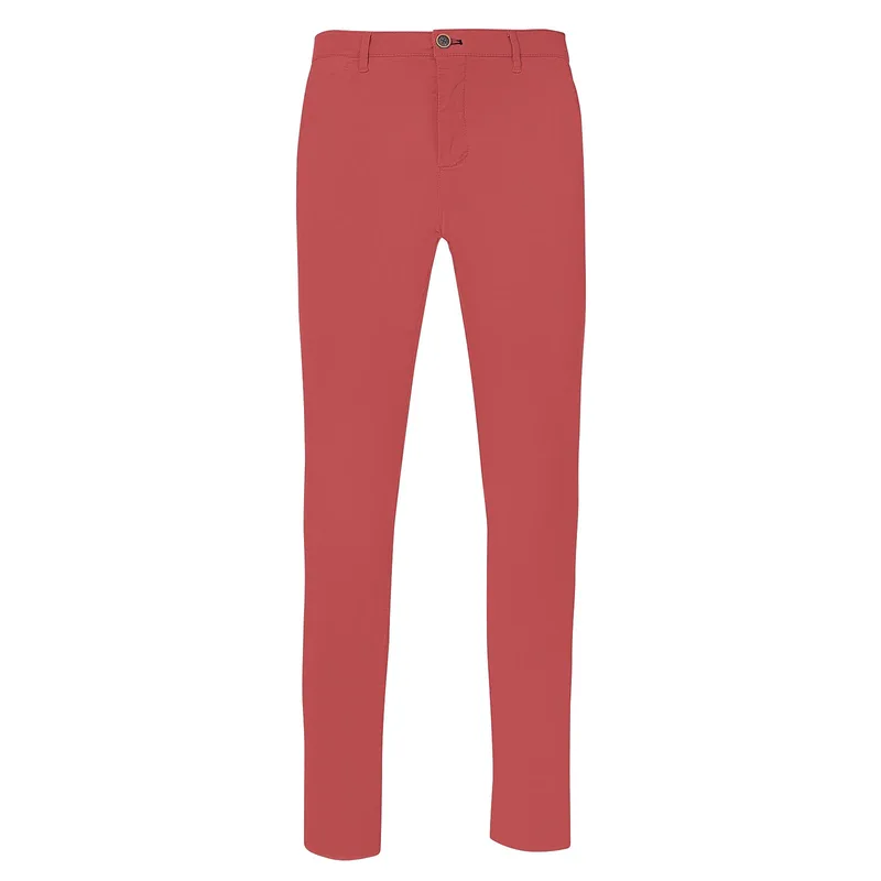 Prince Oliver Παντελόνι Chino Κόκκινο (Modern Fit)