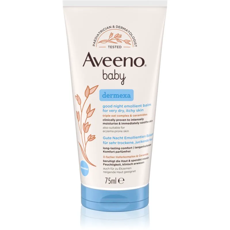 Aveeno Baby Dermexa Μαλακτικό βάλσαμο για καληνύχτα 75 ml