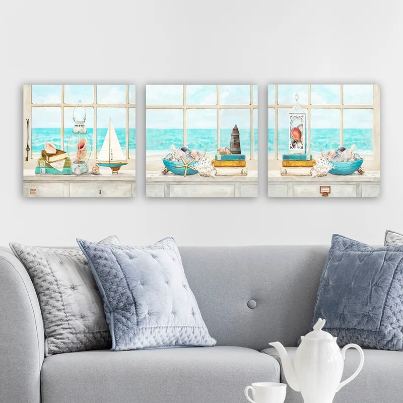 Σετ Πίνακες Σε Καμβά (3 Τεμάχια) Dr9009 564Rmy1115 30x30 cm