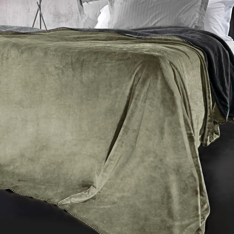 Κουβέρτα Fleece Υπέρδιπλη 220X240 Guy Laroche Velvent Khaki (220x240)