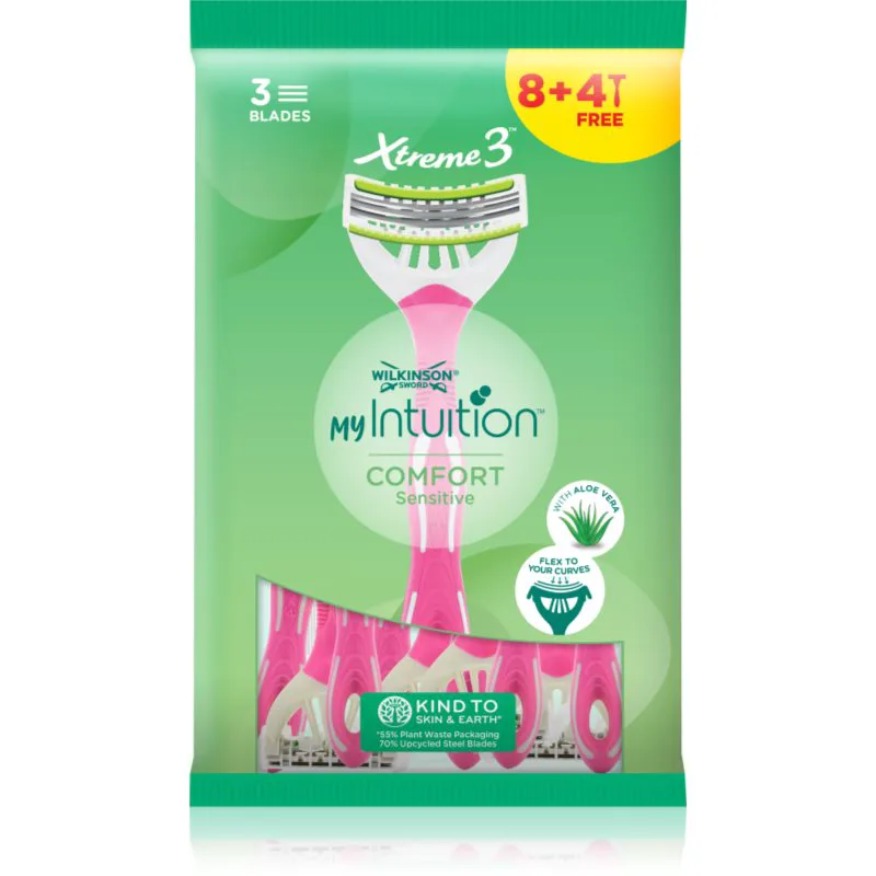 Wilkinson Sword My Intuition Xtreme 3 μιας χρήσεως ξυραφάκια Comfort Sensitive 12 τμχ