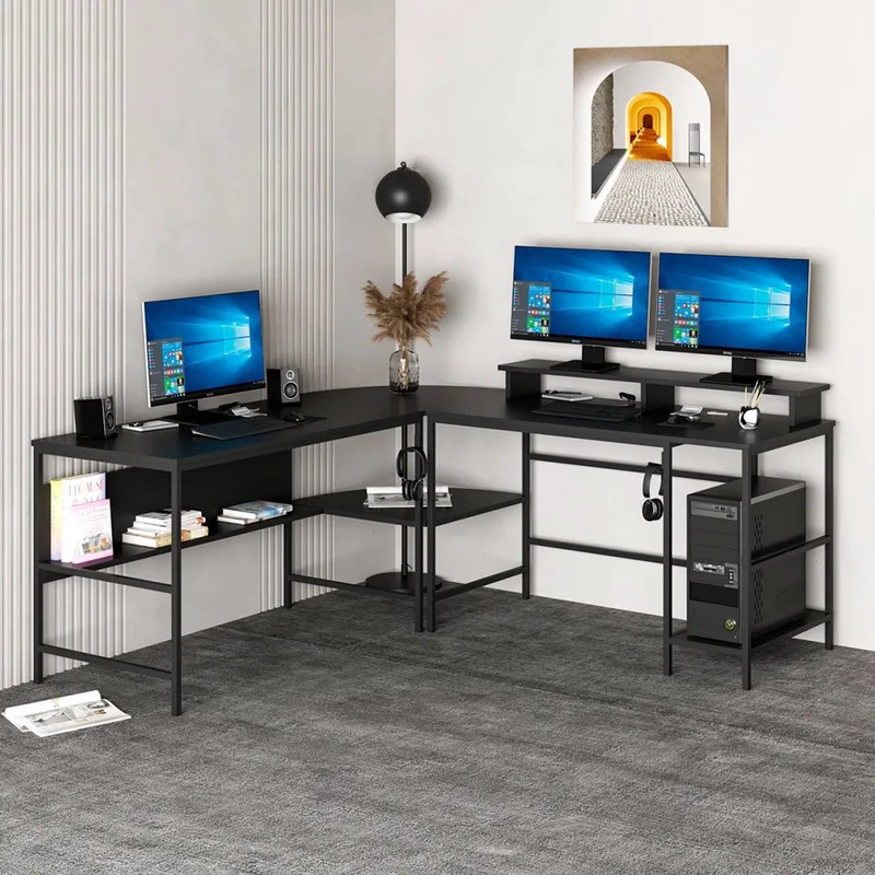 Γραφείο Greta Matte - 7042 - Black 506Mnr3345 180x74x60 cm