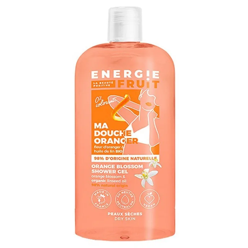 Energie Fruit Organic Ph Neutral Shower Gel Orange Blossom & Linseed Oil 500ml