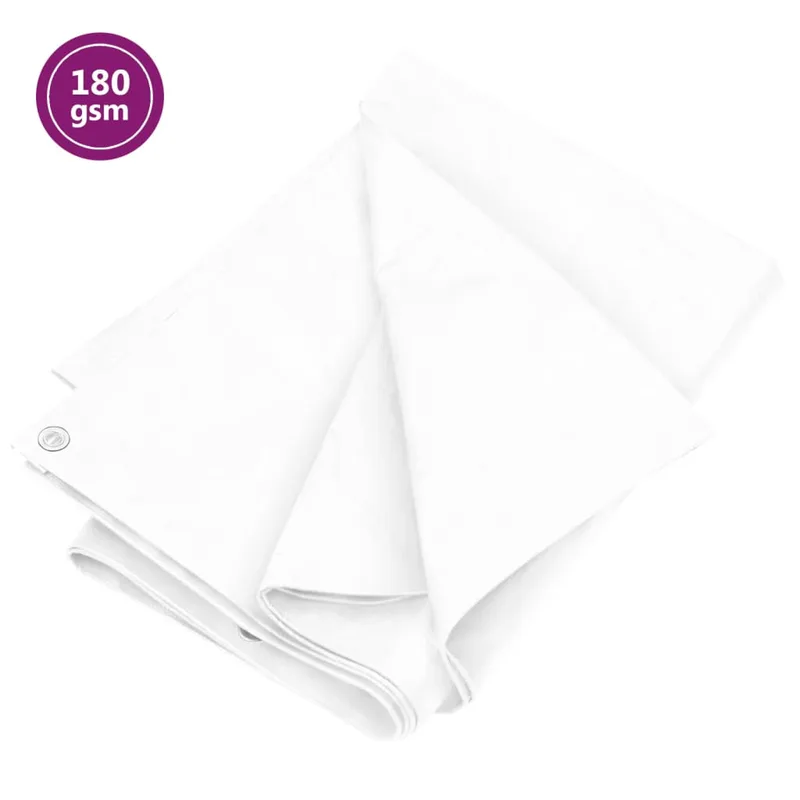 vidaXL �ουσαμάς Λευκ�ς 180 γ�./μ.² 8x12 μ. απ� HDPE