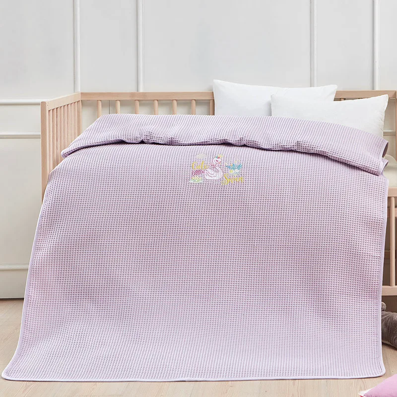Κουβέρτα Πικέ Αγκαλιάς 80x110 Beauty Home 5305 Swan Lilac 80x110