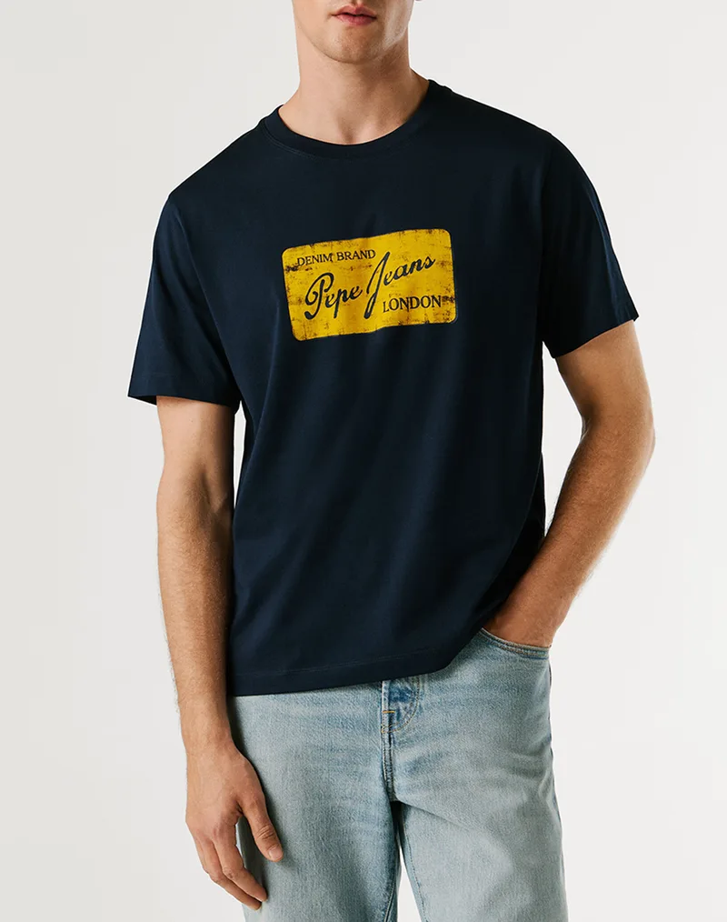 PEPE JEANS DROP 1 SUEN TEE ΜΠΛΟΥΖΑ ΑΝΔΡΙΚΟ PM5010317-594/DULWICH BLUE DarkBlue