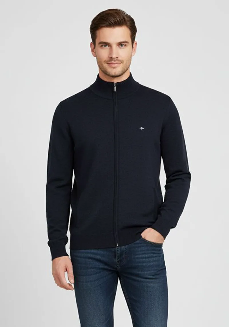 Fynch Hatton Ζακέτα της σειράς Cardigan Zip - SFPK212 690 Navy