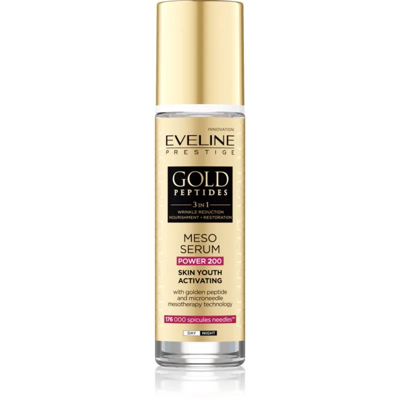 Eveline Cosmetics Χρυσό Peptides 3 in 1 ορός ενεργοποίησης για νεανική εμφάνιση 30 ml